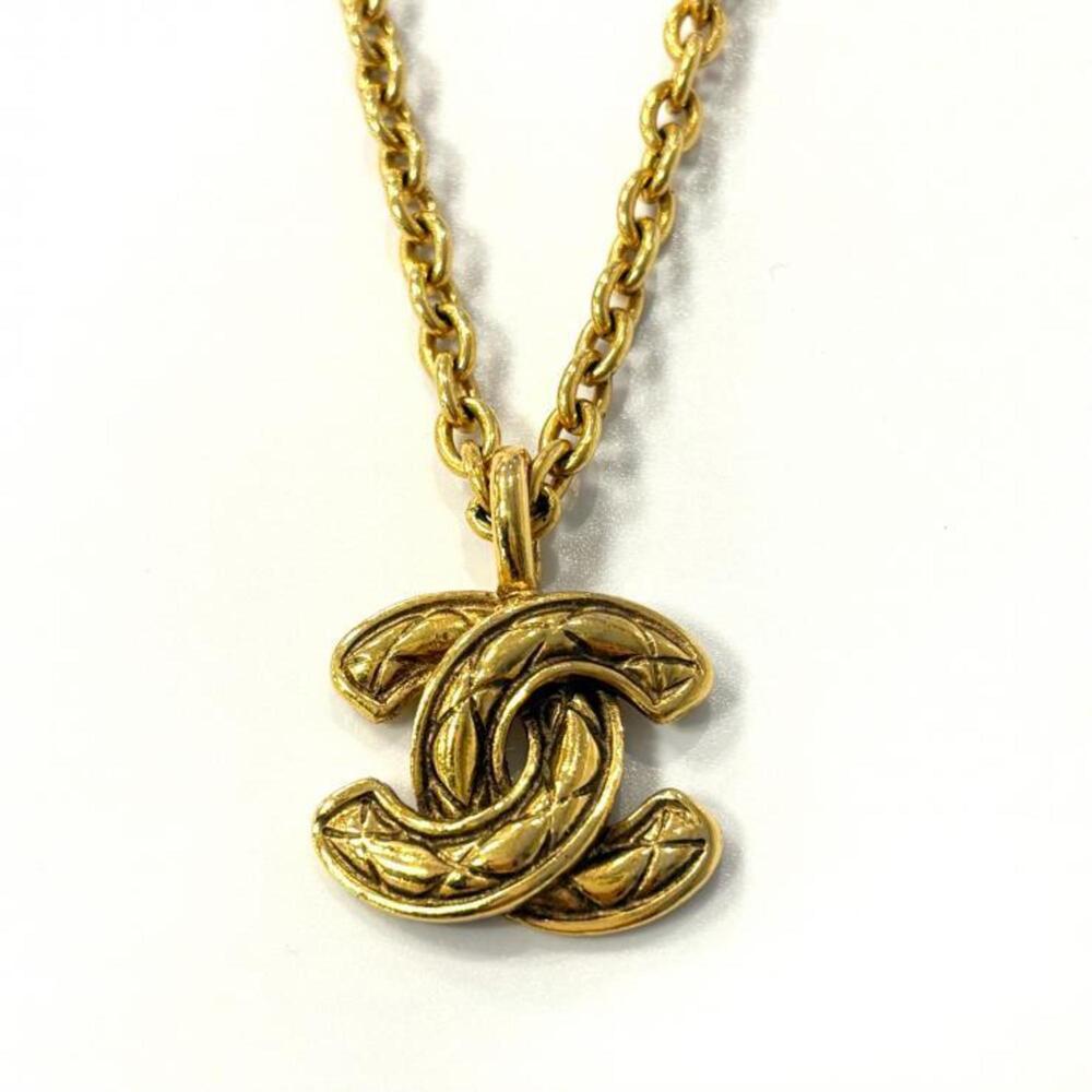 CHANEL Authentic Vintage Gold Logo Necklace - Picture 2 of 7